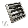 150mm Stainless Steel Square Ventilation Cover Air Outlet External Wall Rain Caps Stainless Steel Air Vent Duct Grills