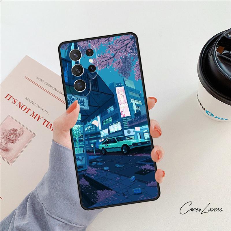 Art Pixel Ästhetik Handyhülle Für Samsung Galaxy S24 S25 S23 S22 Ultra Note 10 20 Plus S20 S21 FE Hülle