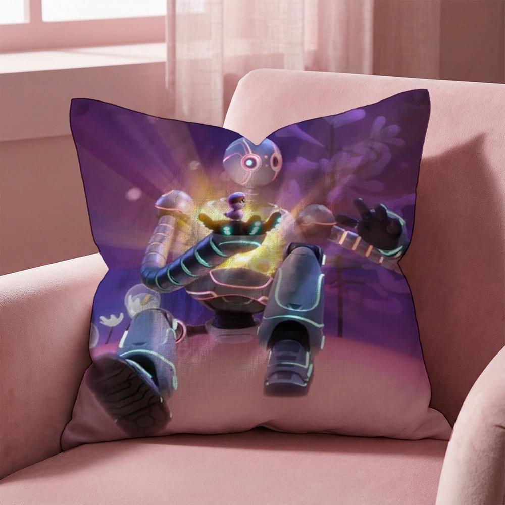 The W-Wild Robot Cushion Cover Multi-Scene Pillow Cover for Home & Car - Reversible, Soft & Durable for Daily Use