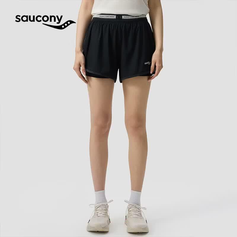 Saucony Women s Artist Series Double-Layer Woven Running Shorts XL