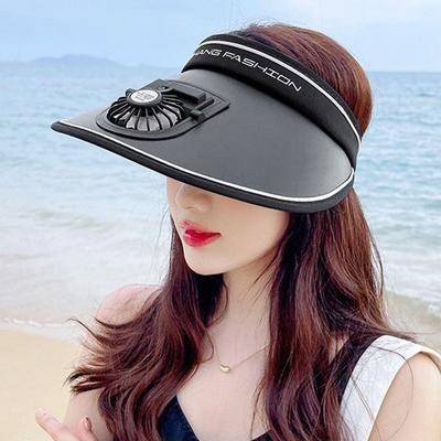 Novelty Fan Cooling Sun Hat Visors Outdoor Sport Cap Summer Breathable Camping Hiking Travel Hat For Men Women