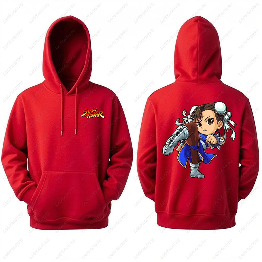 Unisex Chun Li Street Fighter Long Sleeve Hoodie Autumn Winter Fashion Harajuku Streetwear Tops for Men Man hoodies men clothin