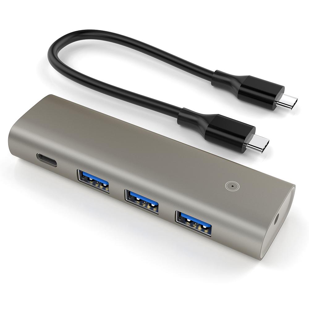 4 in 1 Portable Type C USB Hub High-Speed Data Transfer 10Gbps USB 3.1 Gen 2 in Stock
