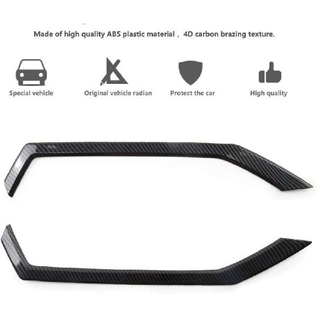 Carbon Fiber Door Line-Shaped Kick Panels Cover Trim Accessories For 2009-2018 Dodge RAM 1500/2010-2022 RAM 2500 3500(Rear Door)