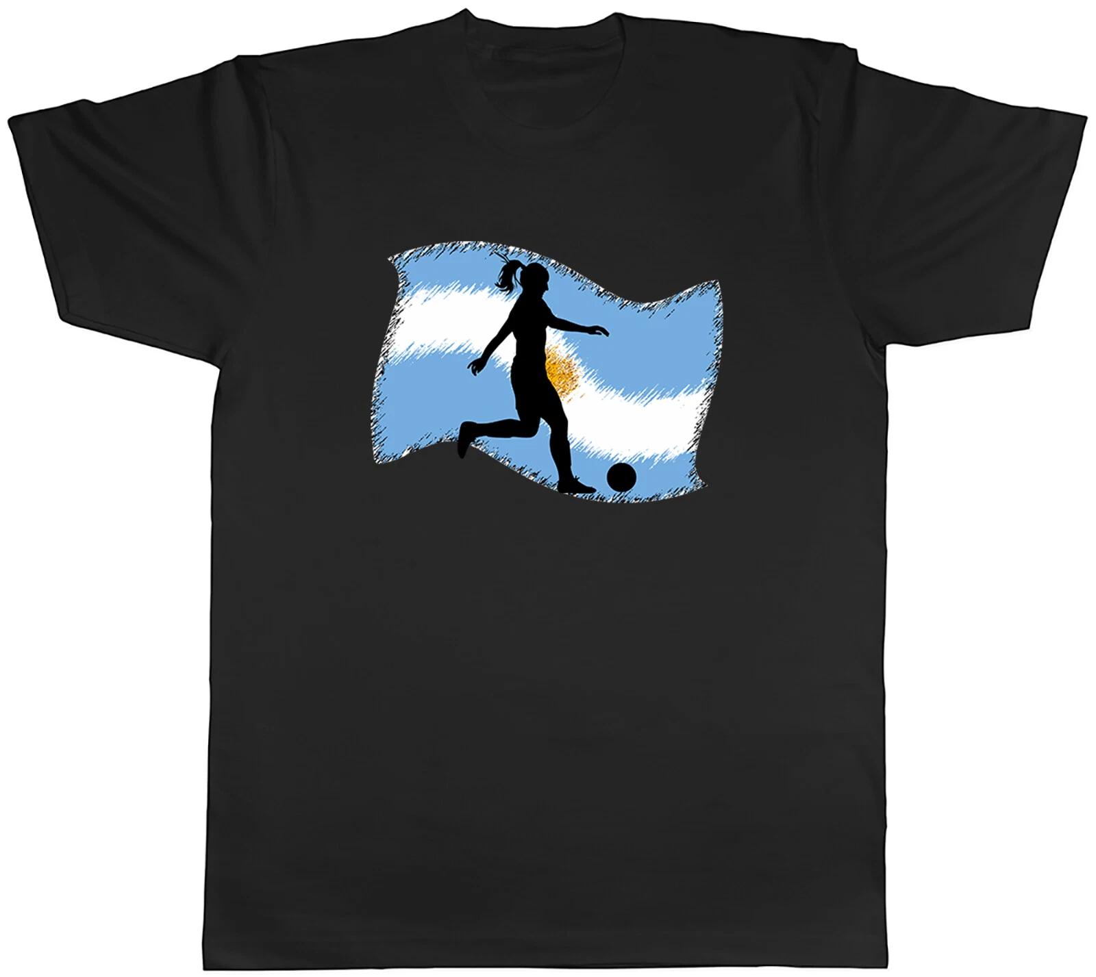 Argentina Flag Womens Football Mens Unisex T-Shirt Tee L