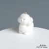 Cute Flocked 3D Dog Resin Figure Animal Statue Keychain Pendant for DIY Crafts Home Desk Decor Kawaii Gift Ideas