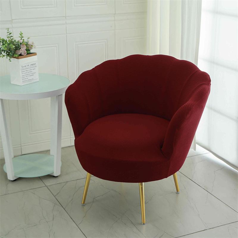 Schminkstuhl Sofa Blütenblatt Stuhlbezug Elastisch Polarfleece Hoher Sessel Hocker Staubschutzhüllen für Schlafzimmer Heim Lesezimmer Dekoration
