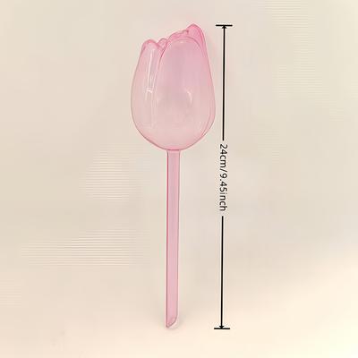 Plant Watering Globes Automatic Spikes Decorative Tulip Shaped Glass For Watering Auto Planter Insert Stakes Irrigation