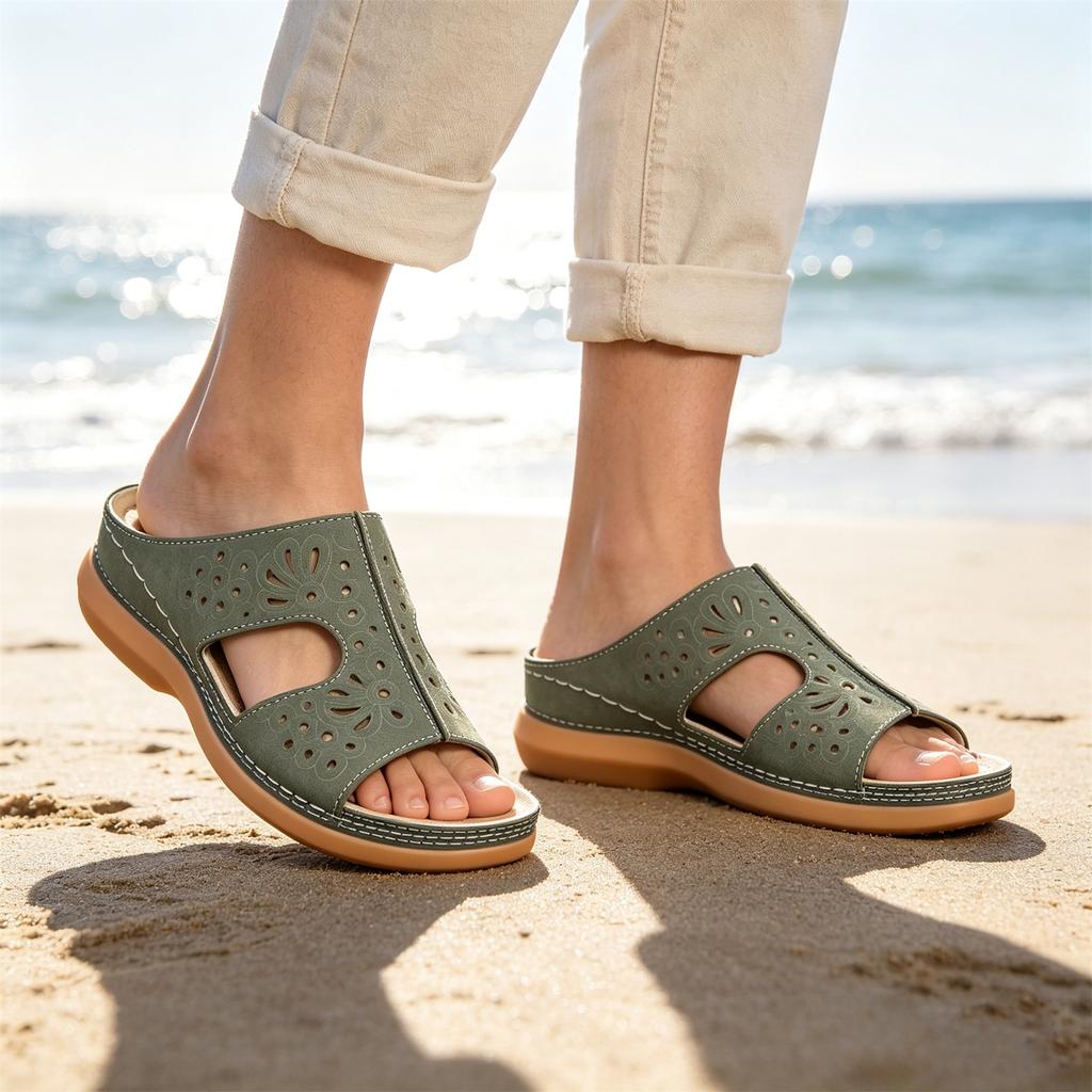 Women's Fashion Plus-Size Casual Hollow-Out - Beach Sandals