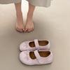 Inner height increase single shoes women's 2025 new summer French shallow mouth beautiful not tired feet with skirt Mary Jane women's shoes