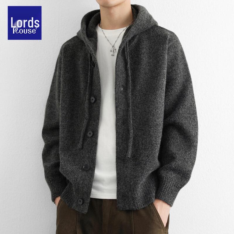 Cardigan lavorato a maglia con zip oversize stile americano da uomo Loz
