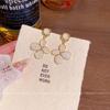 Autumn and Winter Maillard Coffee Flower Earrings 2026 Light Luxury Niche Atmospheric Stud Earrings