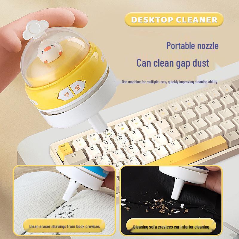 Wireless Desktop Vacuum Cleaner & Night Light for Crumbs - Ideal for Children and Students