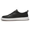 Fashion Genuine Leather Men Breathable Sneakers Fashion Trend Casual Leather Outdoor Non-slip Board Shoes Hollow Out Vulcanized Shoes