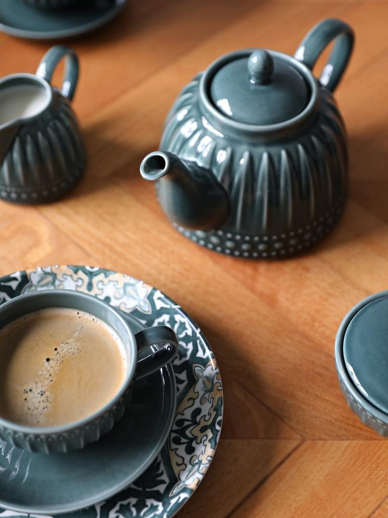 CUP WITH SAUCER FOR COFFEE AND TEA 250ml MOSAIQUE OLIVE LINE