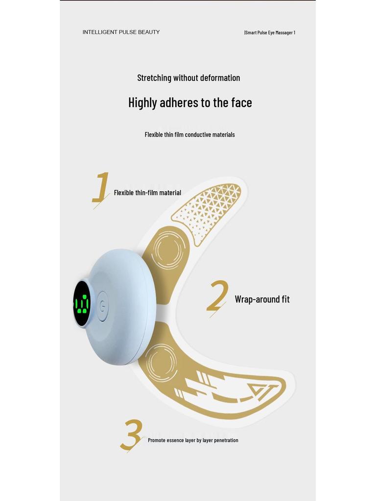 Cross-Border Eye Massager Patch: Reduces Dark Circles, Eye Bags, Wrinkles; Lifts & Tightens with EMS Microcurrent Technology.