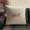 Simplicity Pattern Love Cushion Cover Natural Linen Organic Fabric DoubleSided Printing Sofa Home Decor Gift Pillow Case