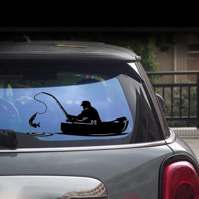 Fashion Fishing Fish Boat Pattern Truck Car Stickers Window Decals Decoration