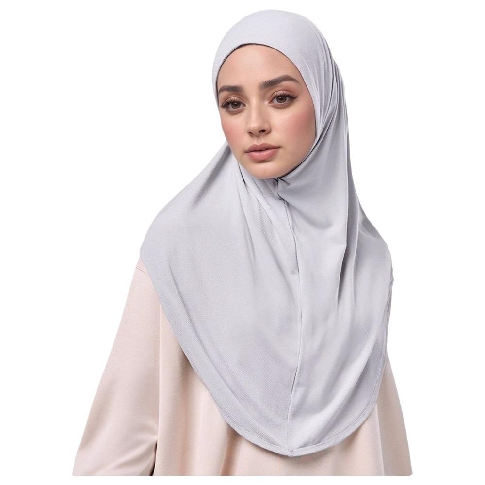 Atmungsaktiver Eid al-Fitr Langer Turban Verstellbarer Hijab Kopfwickel Elegantes Arabisches Damen Kopftuch Täglich