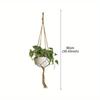 Hand Woven Hanging Basket. Plant holder & mesh bag for balcony gardening.