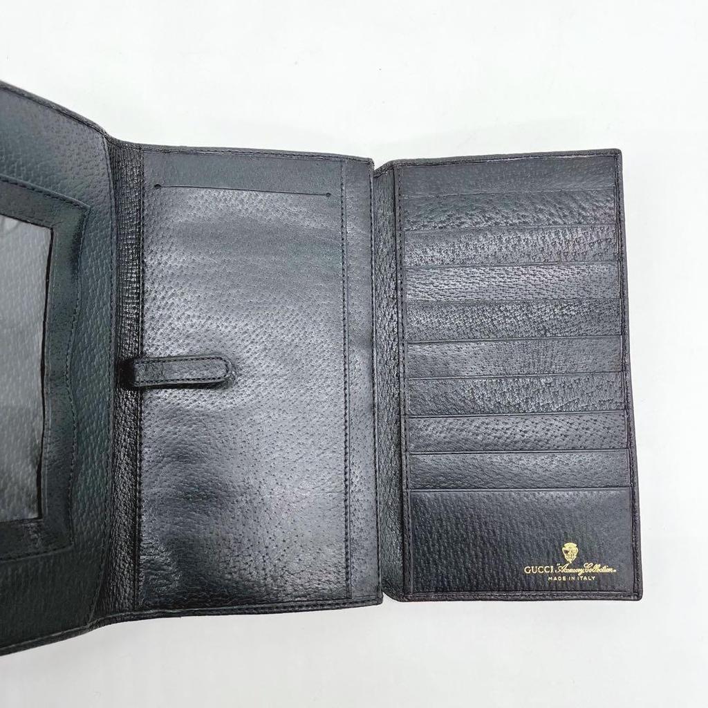 Used GUCCI Old Gucci Long Wallet GG Pattern Sherry Line Supreme Navy