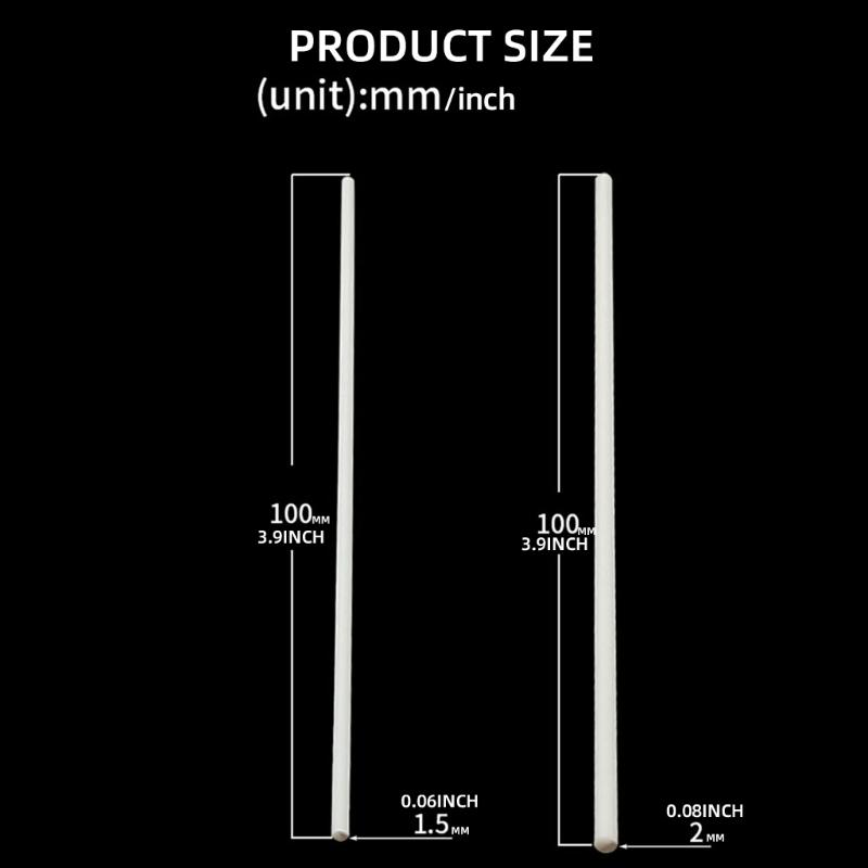Packung mit 100 Gitarren-Griffbrett-Seitenmarkierungen Harz-Einlegepunkte 2 mm Dicke Gitarrenzubehör-Set für Musikinstrumente