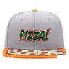 2026 Pizza Embroidery Printed Flat Brimmed Hat Men's Novel Hip Hop Hat Women's Outdoor Sports Sunscreen Baseball Hat Casual Hat