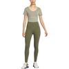 Nike Dri-Fit One Classic Breathable Quick-Dry Pullover Solid Color Small Logo Short Sleeve T-Shirt Women Tops Light-Army-Green Black FN2852-320