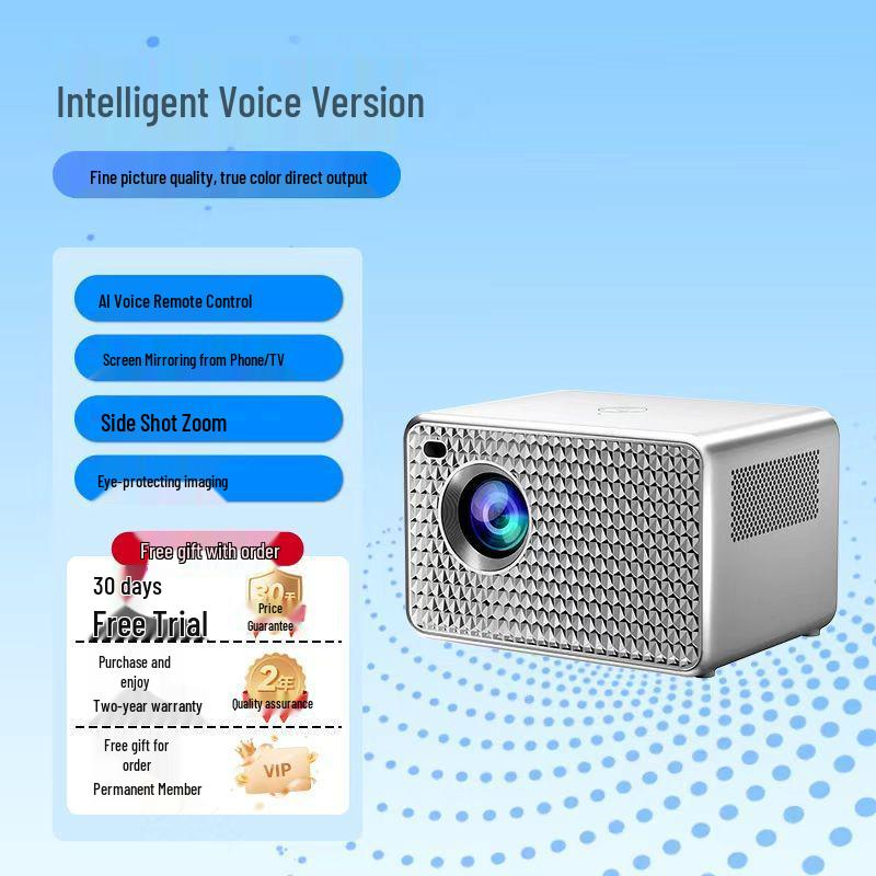 

BKBA Ultra HD Wireless Smart Home Office Projector, High Brightness for Indoor Use