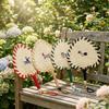 Cartoon Straw Woven Fan Animal Pattern Decorative Fan Portable Handheld Fan  Photography