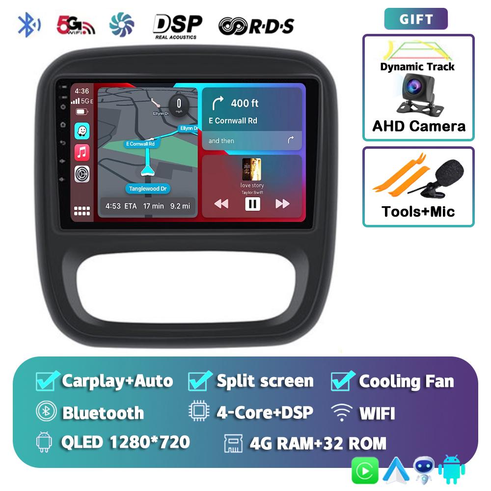 Android 14 Auto Car Radio For Renault Traffic 3 2014-2021 For Opel Vivaro B 2014-2018 Multimedia Video Player Navigation GPS DSP