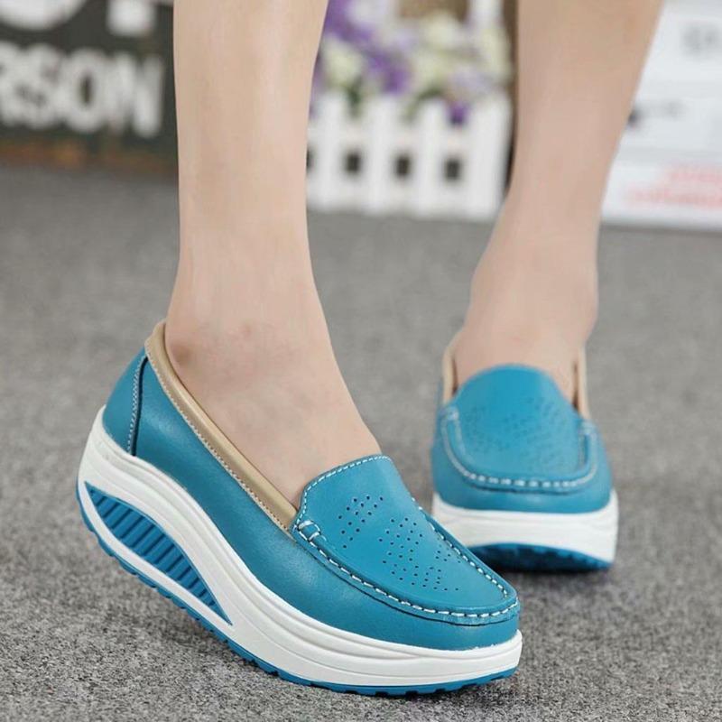 Spring Summer Shake Out Single Women Shoes The Nurse's Shoes White and Platform Woman's Shoes Breathable Hollow