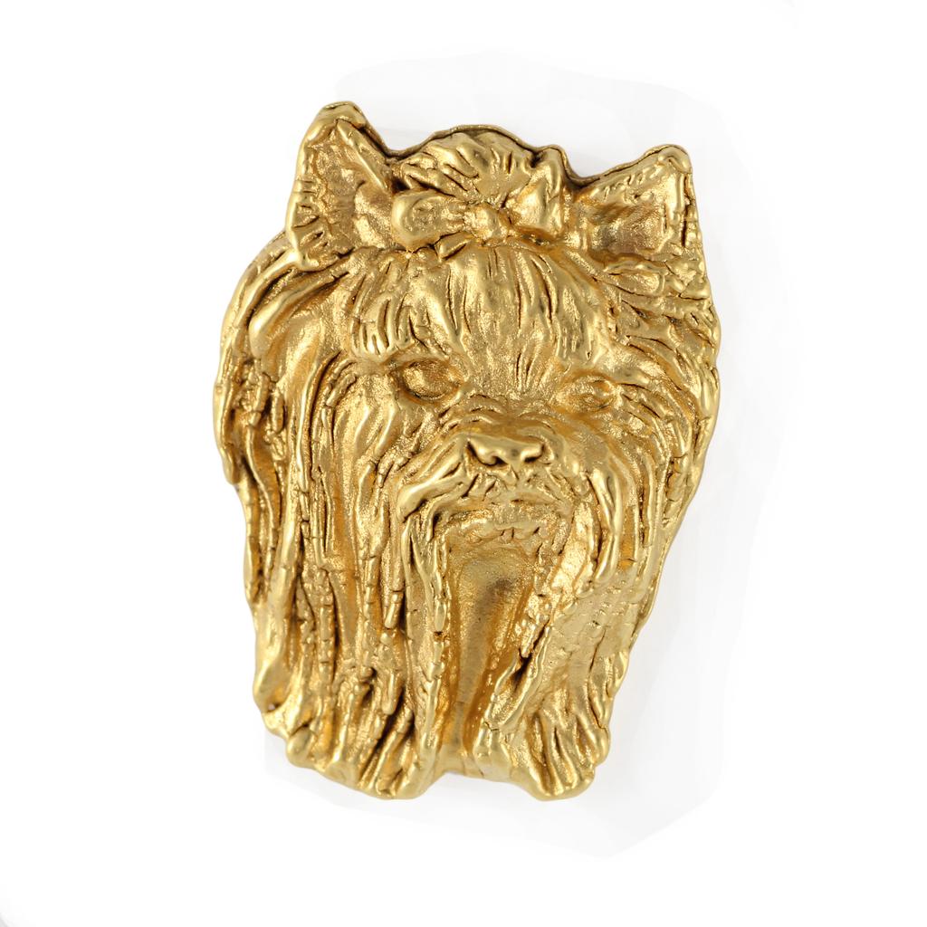 Yorkshire Terrier, Yorkie I - Dog Brooch In Decorative Box, Elegant Gold-plated Pin, Art-Dog Brand Jacket Pin