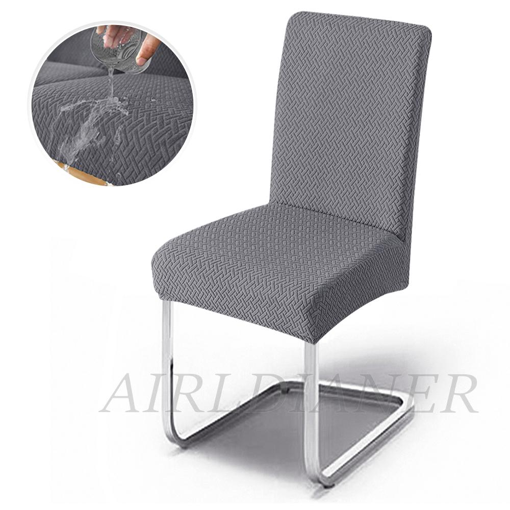 

1pc Waterproof Dining Chair Cover Thicken Jacquard Chair Seat Cover Stretch Furniture Protector Office Restaurant 1PC