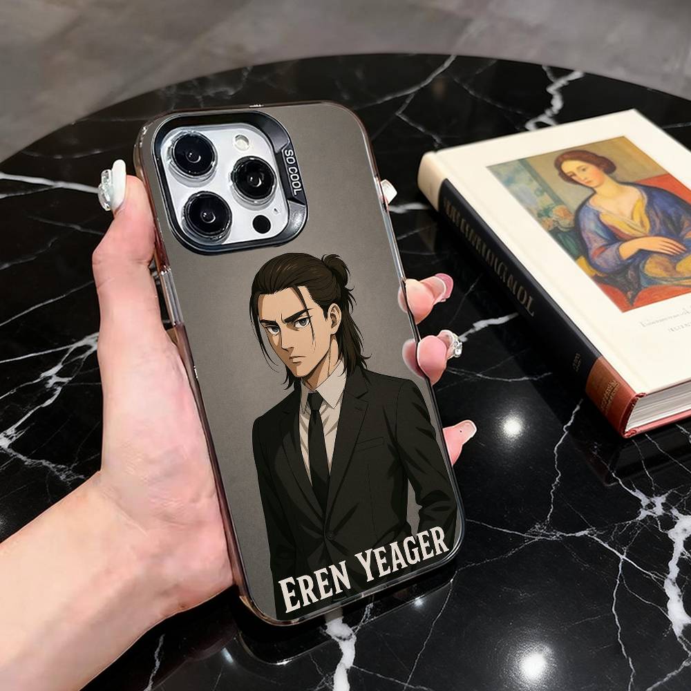 

Att-ack on titan Cool E-Eren Y-Yeager Phone Case For iPhone 17,16,15,14,13,12,11 Plus,Pro,Colorful Silver Phone case Funda Cover iPhone17air