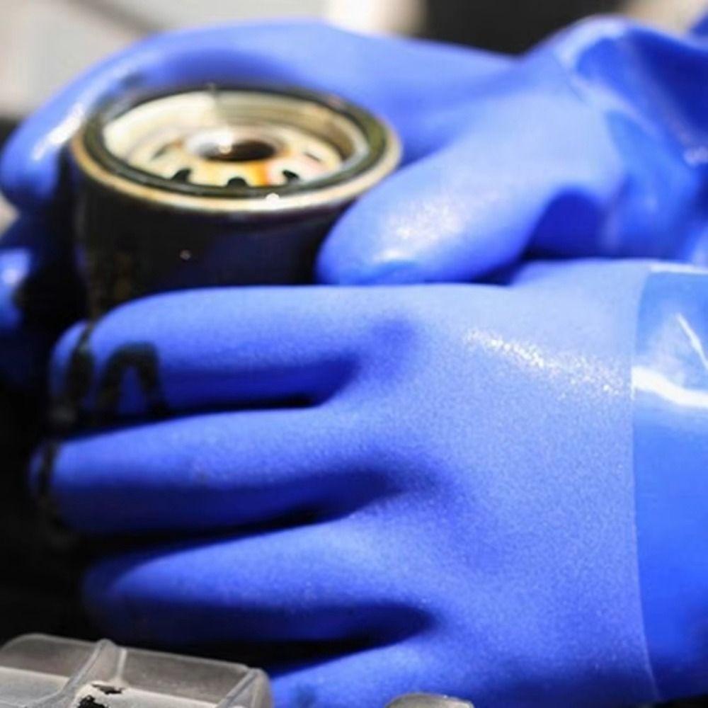 PVC Industrial Gloves Anti-slip Fishing Gloves Durable Work Gloves