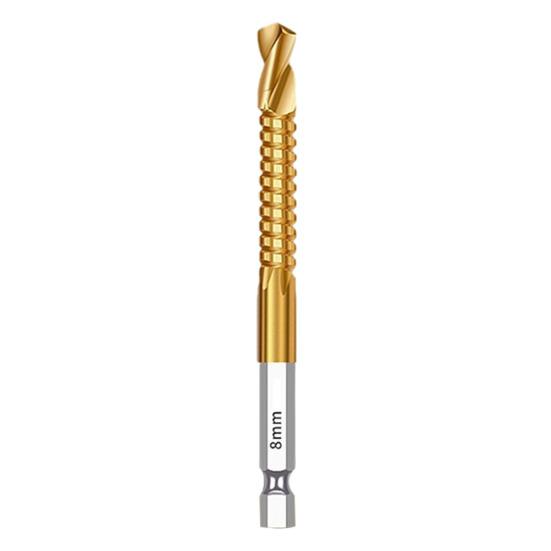Titanium Coated HSS Twist Drill Bits, 3-10mm Serrated Side Cutting Drill Bit, Hex Shank Serrated Cutting Drill Bits, Drill Bit Woodworking Tools,