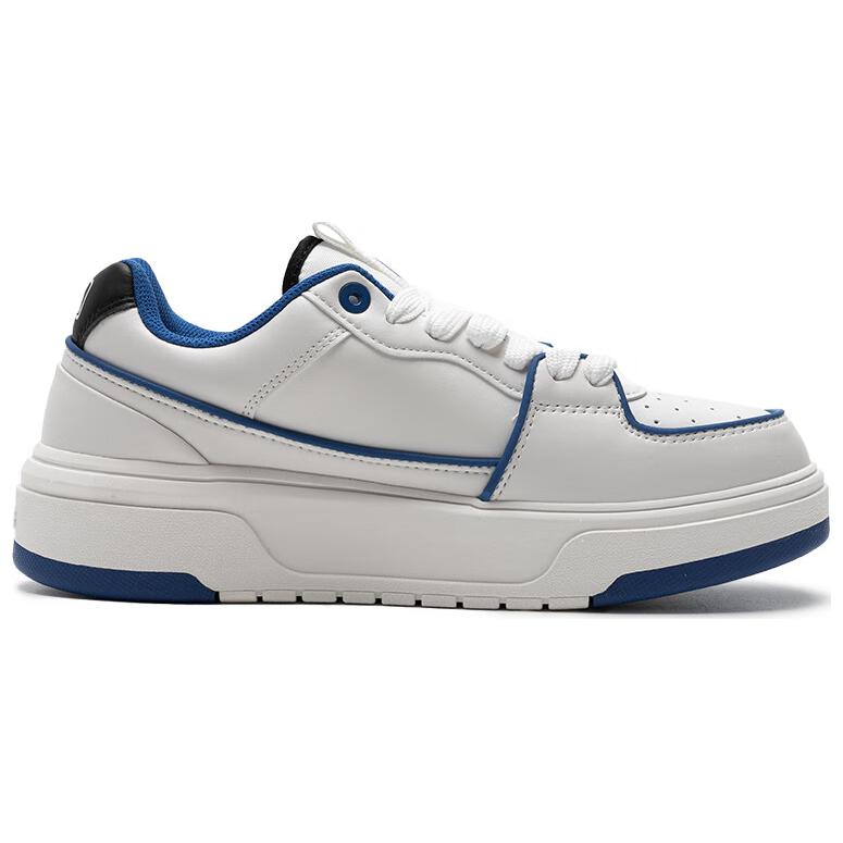 New MLB Chunky Liner Anti Slip Wear Resistant Low Top Skateboard Shoes Unisex White Blue Black 3ASXCLB3N-07BLS