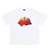 ZAZOMDE Streetwear Hip Hop Melting Apple Graphic TShirt Trendy Unique Liquid Fruit Print Cotton Short Sleeve Casual Fashion Tee