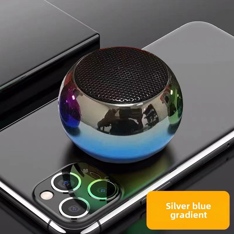 

M3 металлический портативный Bluetooth-динамик мини беспроводной басовый звуковой ящик настольный музыкальный динамик для дома на открытом воздухе серебряный