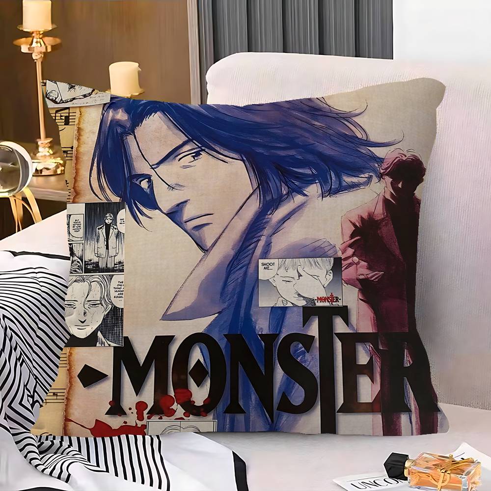 N-Naoki Urasawa S Monster Cushion Cover Inches Farmhouse Decor Home Throw Pillow Covers For Couch Decorations