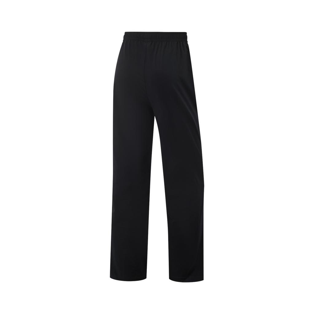 Li Ning Fitness Series Casual Simple Solid Color Straight Leg Knitted Sports Pants Women pants Black AYKV096-1