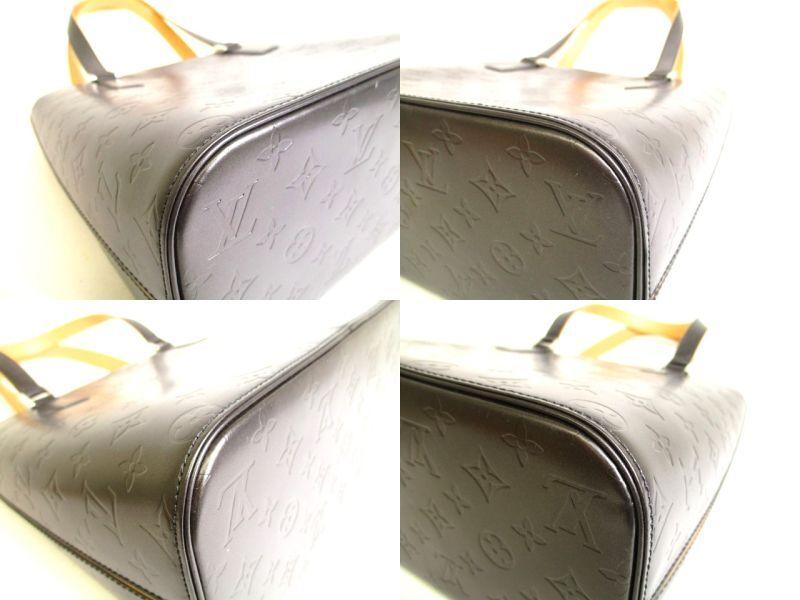 Äkta LOUIS VUITTON Monogram Svart Läder Toteväska Handväska Stockton #9369 Säljaren renoverad