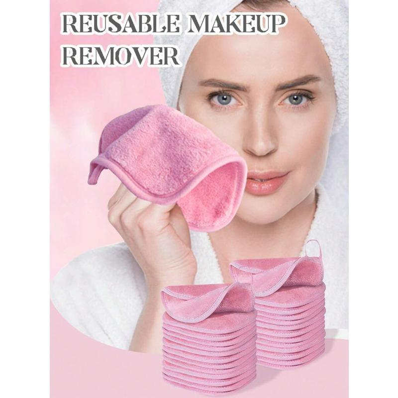 1pcs Makeup Remover Pads Towel, Edged Design, Reusable, Soft & Moisturizing Cleansing Wipes