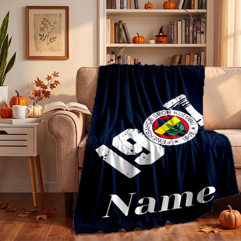 Fenerbahce SK Couvertures Flottées Personnalisées Douces Chaudes Confortables pour la Décoration Intérieure Cadeaux de Fête