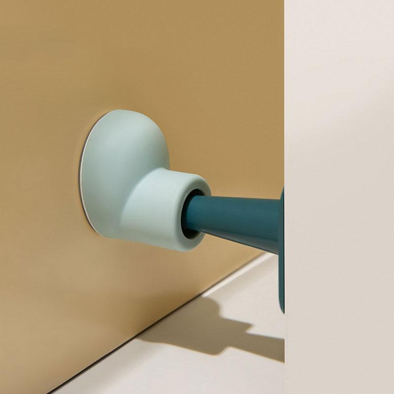 Houseeker Silent Silicone Anti-collision Door Stops Punch Free Safety Suction Stopper Toe Shoes Sticker Doorknob Mat