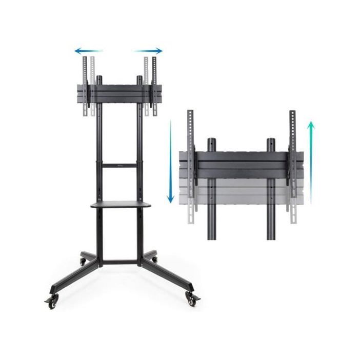 TooQ FS1170M-B Soporte De Suelo Con Ruedas Inclinable Para TV 37"-70" VESA 600x400 Máx 50Kg