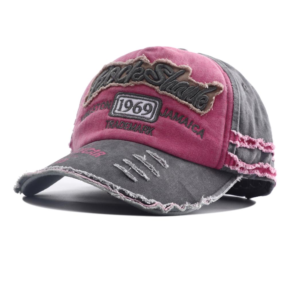 Baseball Cotton Washed Stitching Stitched Embroidered Alphabet School Old Vintage Caps Women Men Adjustable Casual Y2K Hat Hip Hop Urban Street