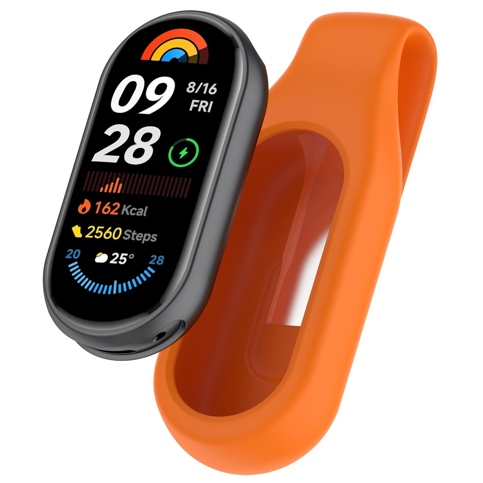 

Для Xiaomi Smart Band 10/9/8 Запасний чохол із кліпсою-застібкою Силіконовий чохол для смарт-годинника Тримач для зберігання Orange
