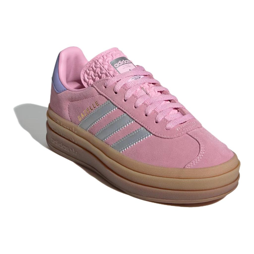 Adidas Gazelle Bold J True Pink Silver Purple Kids Sneakers Silver-Metallic Light-Purple JH5539